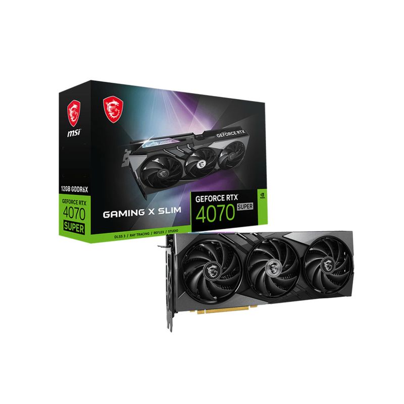 MSI - Tarjeta de Video RTX 4070 SUPER 12G GAMING X SLIM