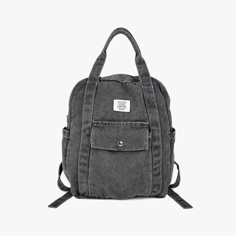 LOUNGE - Mochila Mujer Denim Negro