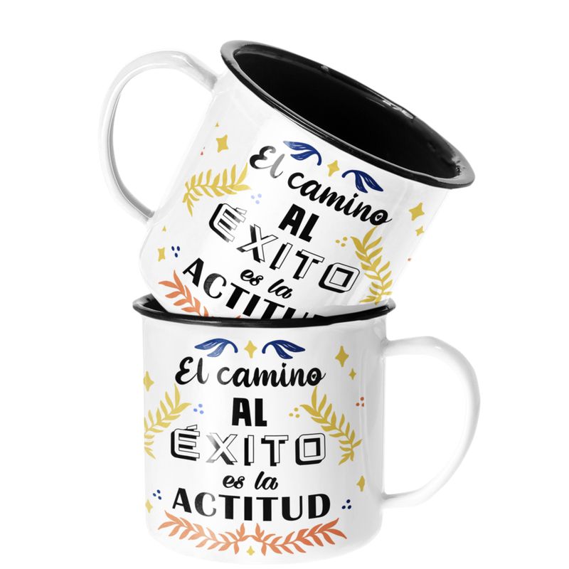 SM - Taza Enlozada Lechera El camino al exito son la actitud SM