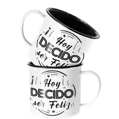 SM - Taza Enlozada Lechera Hoy decido ser feliz Frase motivacion