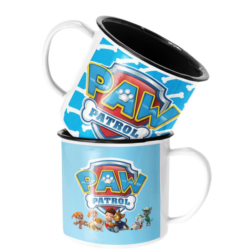 SM - Taza Enlozada Lechera Patrulla Canina Completa Paw Patrol - Blanco
