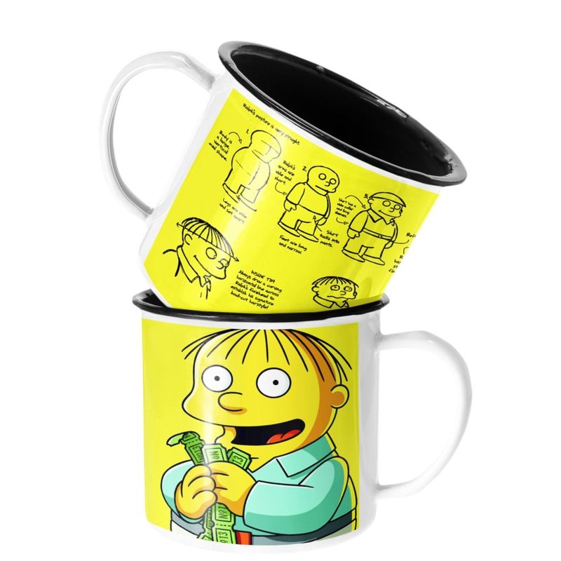 SM - Taza Enlozada Lechera Ralph Wiggum Los Simpson Dibujo SM