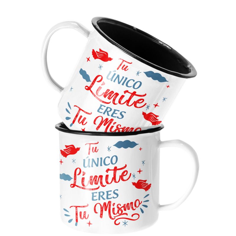 SM - Taza Enlozada Lechera Tu limite eres tu mismo Motivacional SM