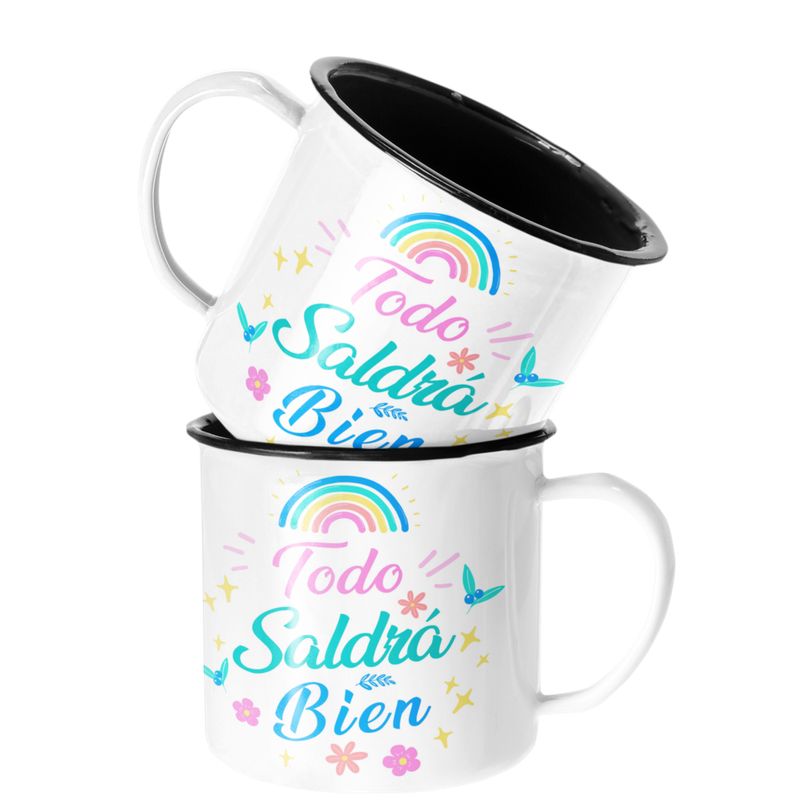 SM - Taza Enlozada Lechera Todo saldrá bien Motivacional SM