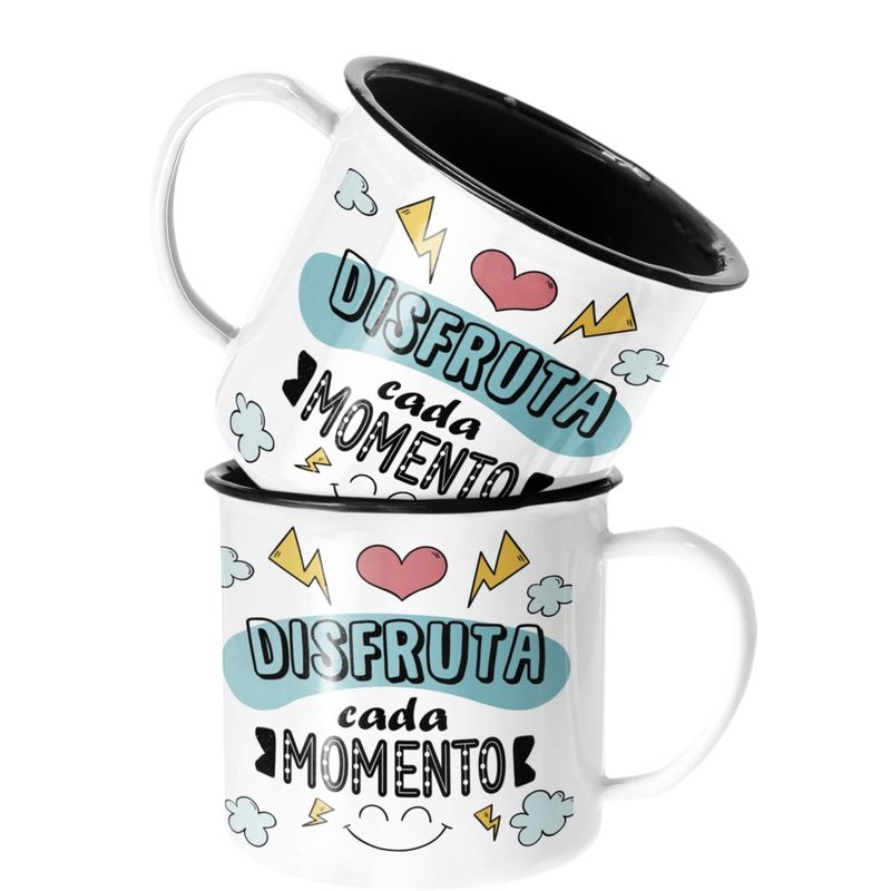 SM - Taza Enlozada Lechera Disfruta cada momento Motivacional SM