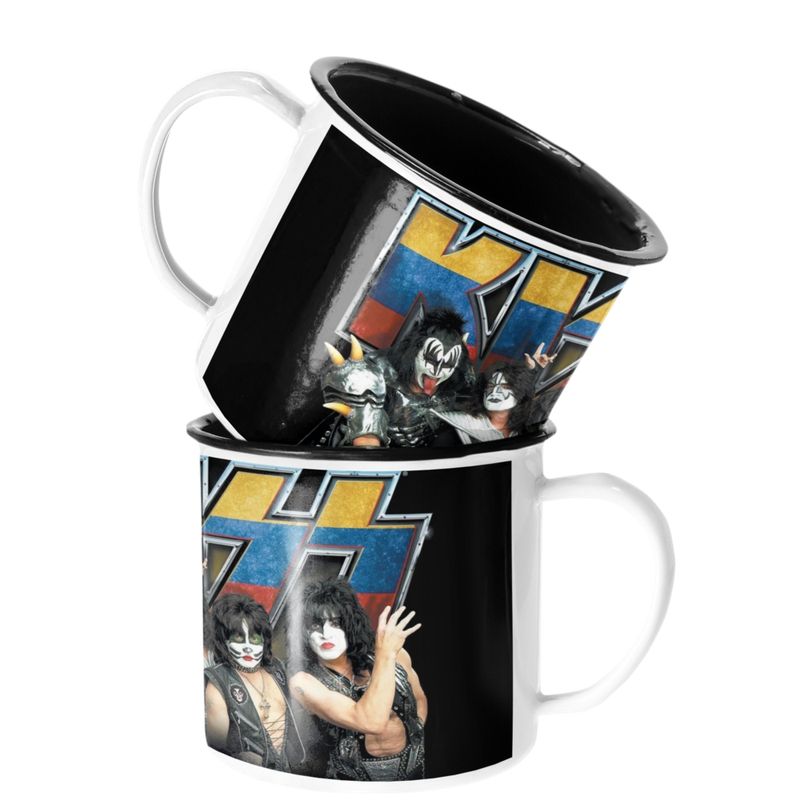 SM - Taza Enlozada Lechera Kiss Banda Rock SM