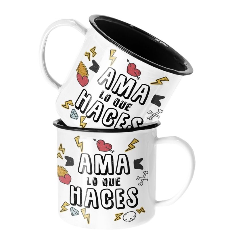 SM - Taza Enlozada Lechera Ama lo que haces frase motivacion SM