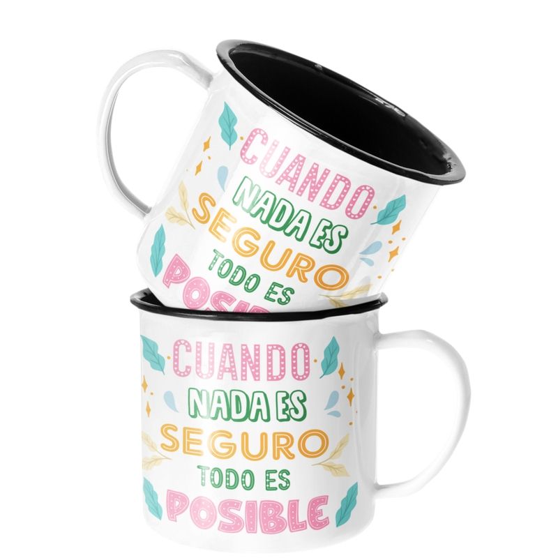 SM - Taza Enlozada Lechera Cuando nada es seguro todo es posible SM