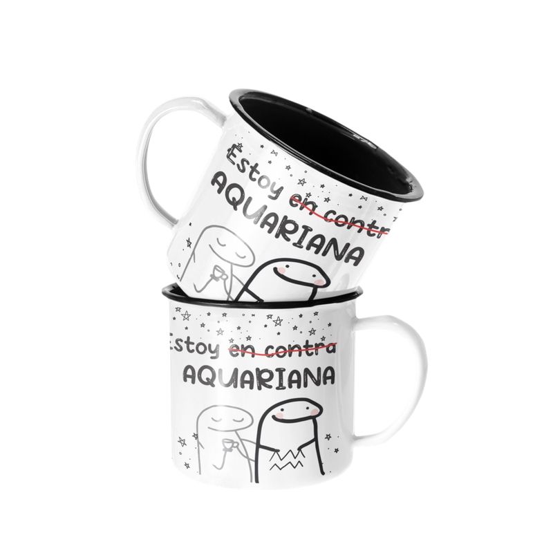 SM - Taza Enlozada Lechera Estoy En Contra Acuariana Horoscopo SM