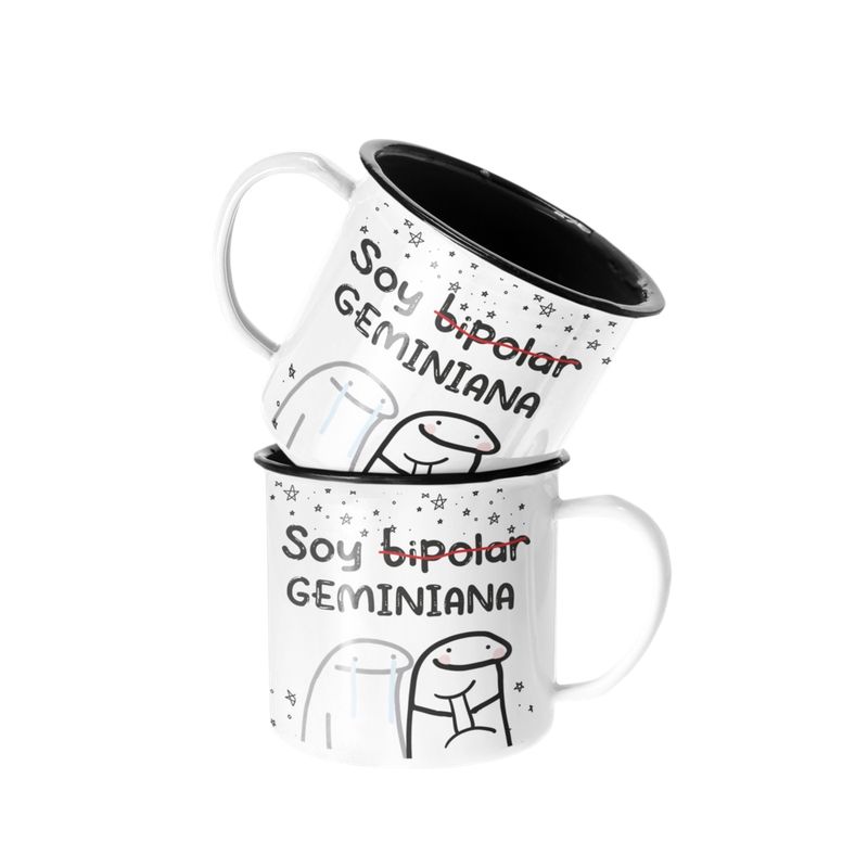 SM - Taza Enlozada Lechera Soy Bipolar Geminiana Horoscopo SM