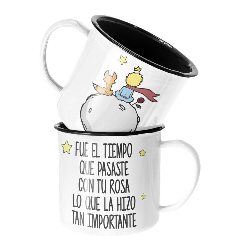 SM - Taza Enlozada Lechera El Principito Amigo Unico Zorro - Blanco