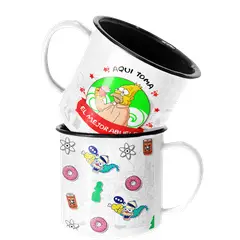 SM - Taza Enlozada Lechera Mejor Abuelo Regalo Los SImpsons - Blanco