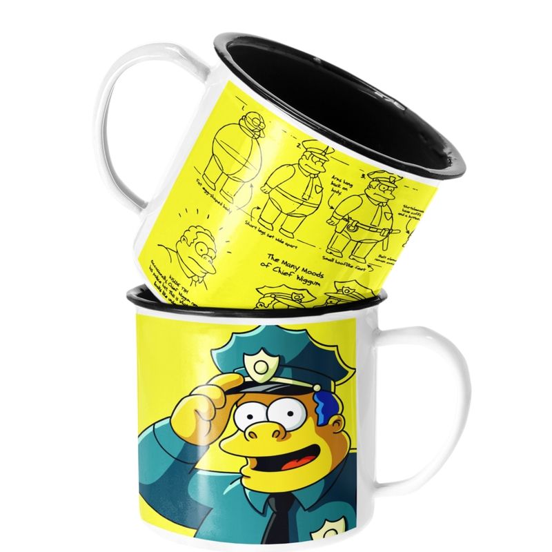 SM - Taza Enlozada Lechera Jefe Gorgory Policia Los Simpson SM