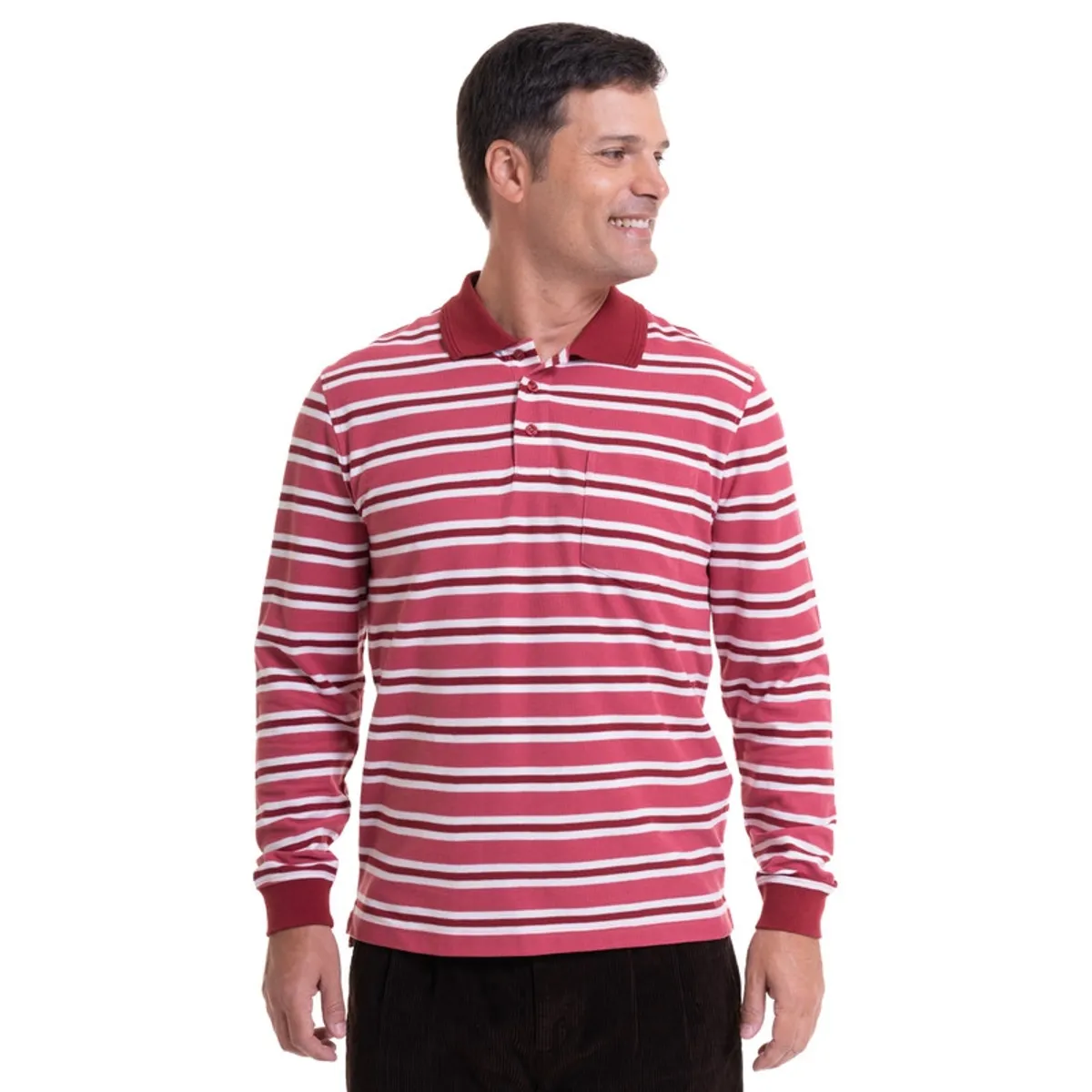 KOTTING - Polera Piqué Listada Rojo KOTTING
