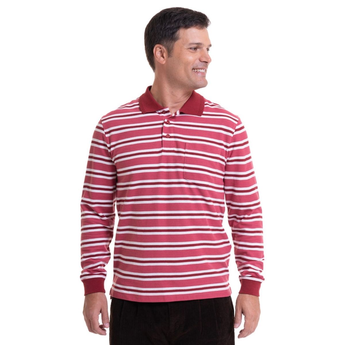 KOTTING - Polera Piqué Listada Rojo KOTTING