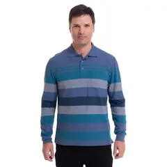 KOTTING - Polera Piqué Listada Azul