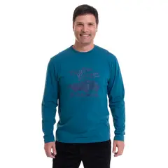 KOTTING - Polera Jersey Estampada Verde petróleo