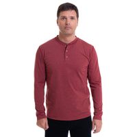 Polera Jersey Botones Rojo