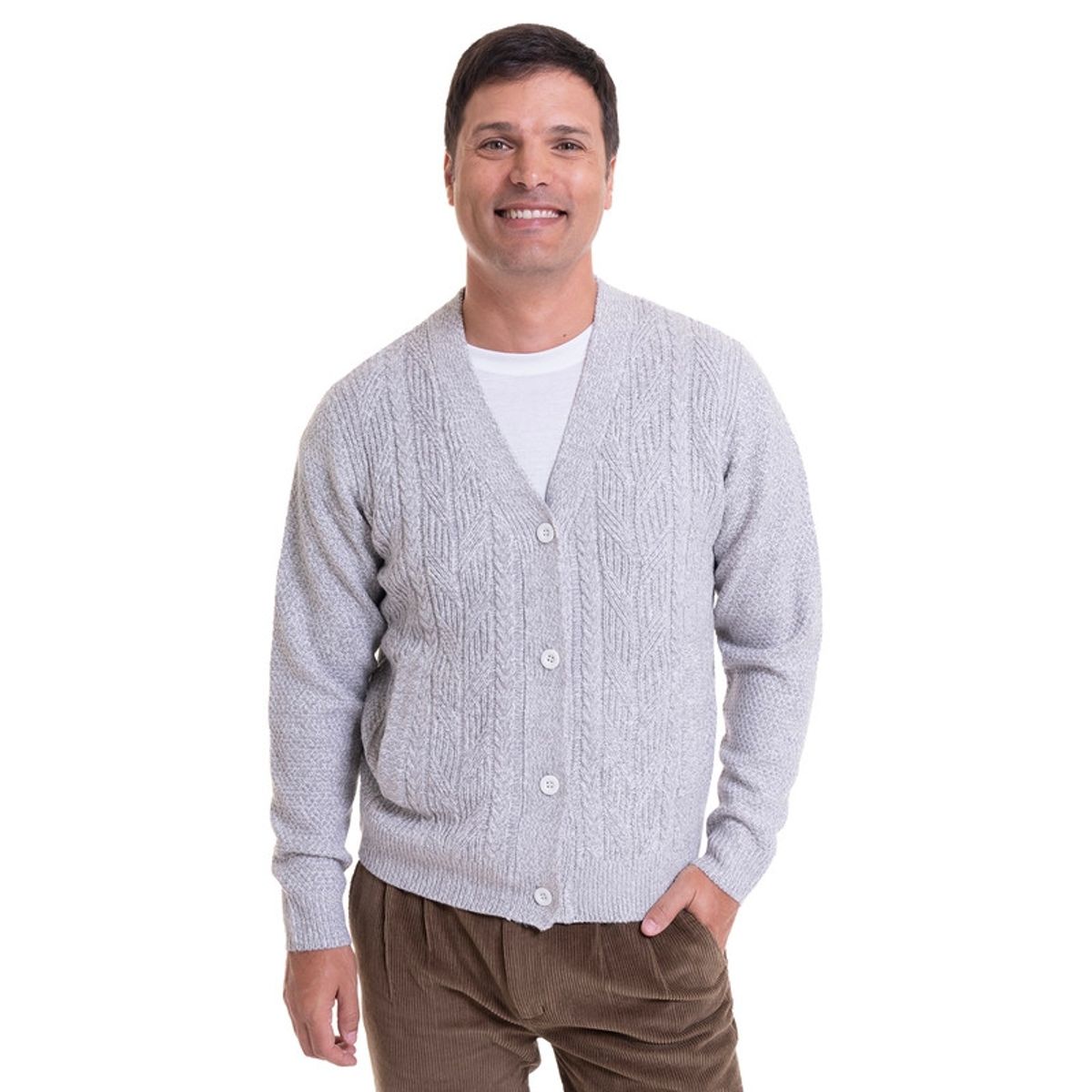 KOTTING - Sweater Cardigan Gris claro KOTTING