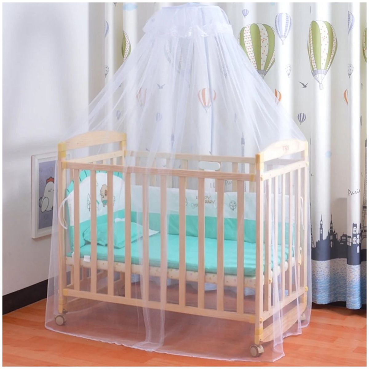 GENERICO - Malla Mosquitera Cerrada Para Cuna - Blanco