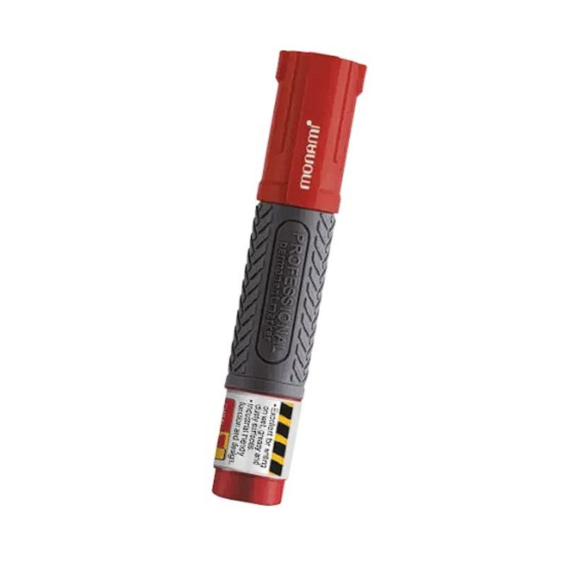 MONAMI - Marcador permanente rojo profesional grueso