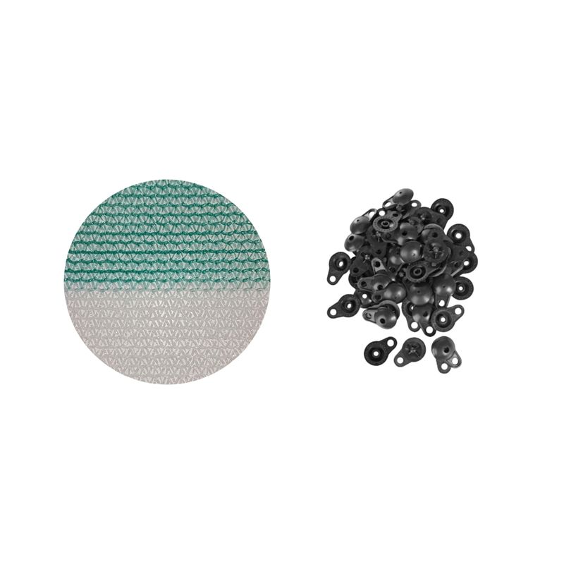 GENERICO - MALLA RASCHEL ROLLO 20MT VERDE-BLANCO 80% 4.20MT-MIMBRAL