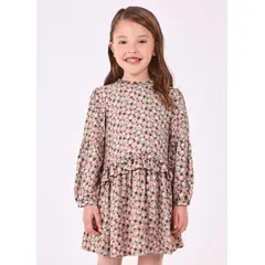 MAYORAL - Vestido Elegante Estampado Niña