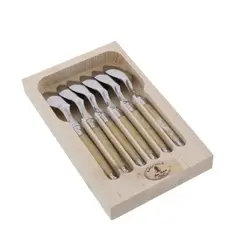 LAGUIOLE - Set 6 cuchara cafe marmol