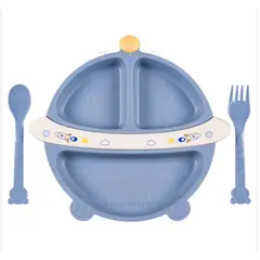 GENERICO - SET COMIDA INFANTIL MODELO ESPACIAL AZUL