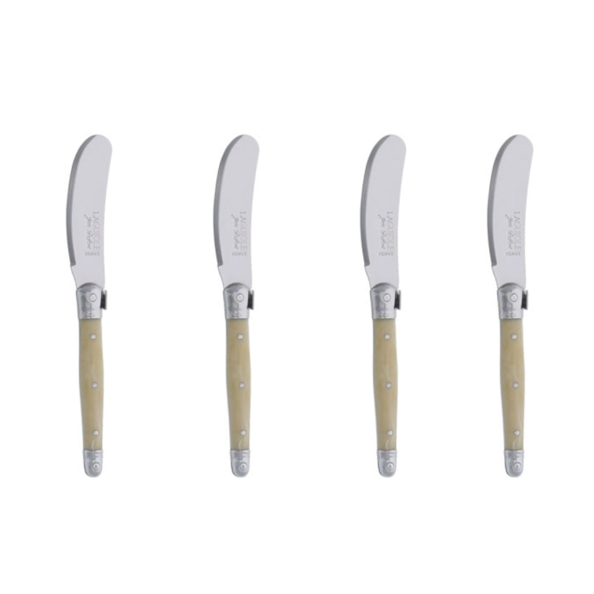 LAGUIOLE - Set 4 cuchillos mantequilla marmol