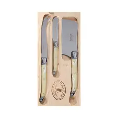 LAGUIOLE - Set 3 cuchillos queso marmol