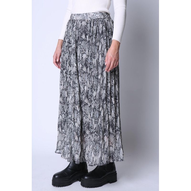 ECLIPSE - Maxi Falda Plisada Virginia Gris Eclipse ECLIPSE