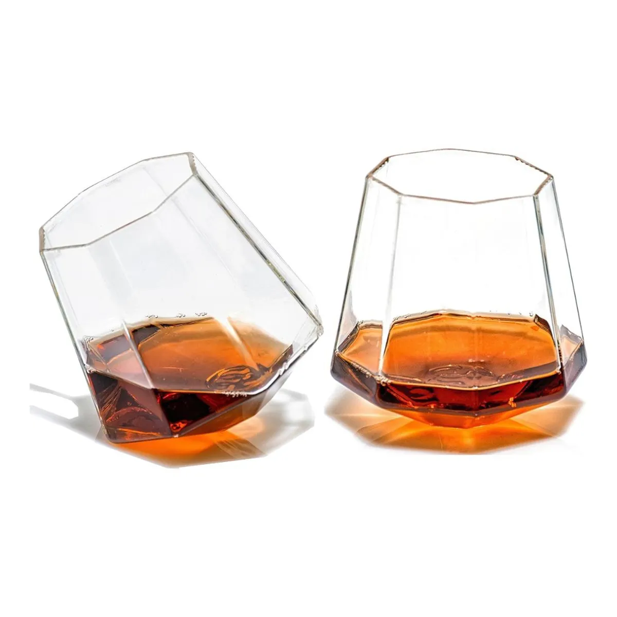 BAZUCA - Set 6 Vasos Bajos 300ml Diamante Whisky Transparente Nórdico
