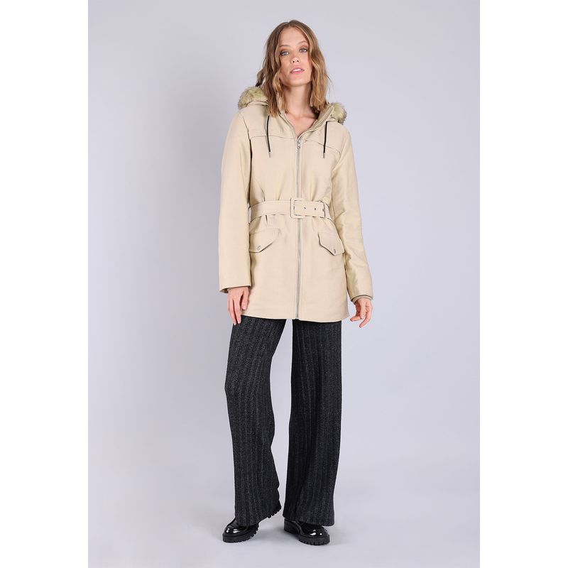 ESPRIT - Chaqueta manga larga con capucha y cinturón Mujer Esprit ESPRIT