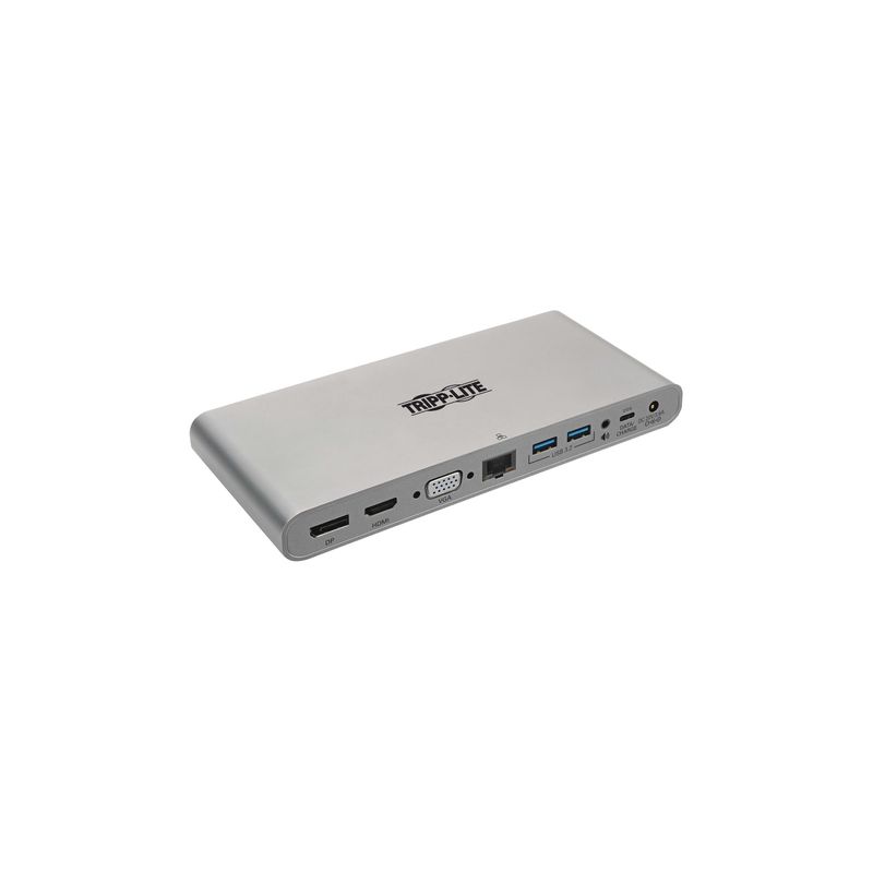 TRIPP LITE - Docking Station TrippLite USB-C TripleDisplay 4K HDMI DP VGA - Gris