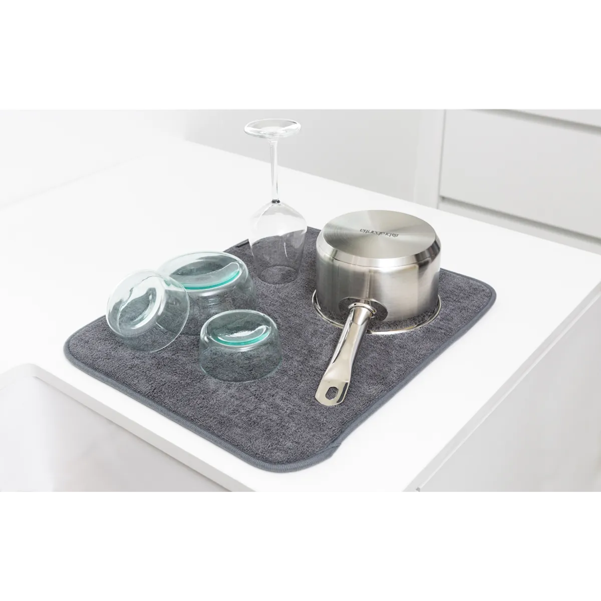 BRABANTIA - Superficie Secavasos de microfibra SinkSide Gris BRABANTIA