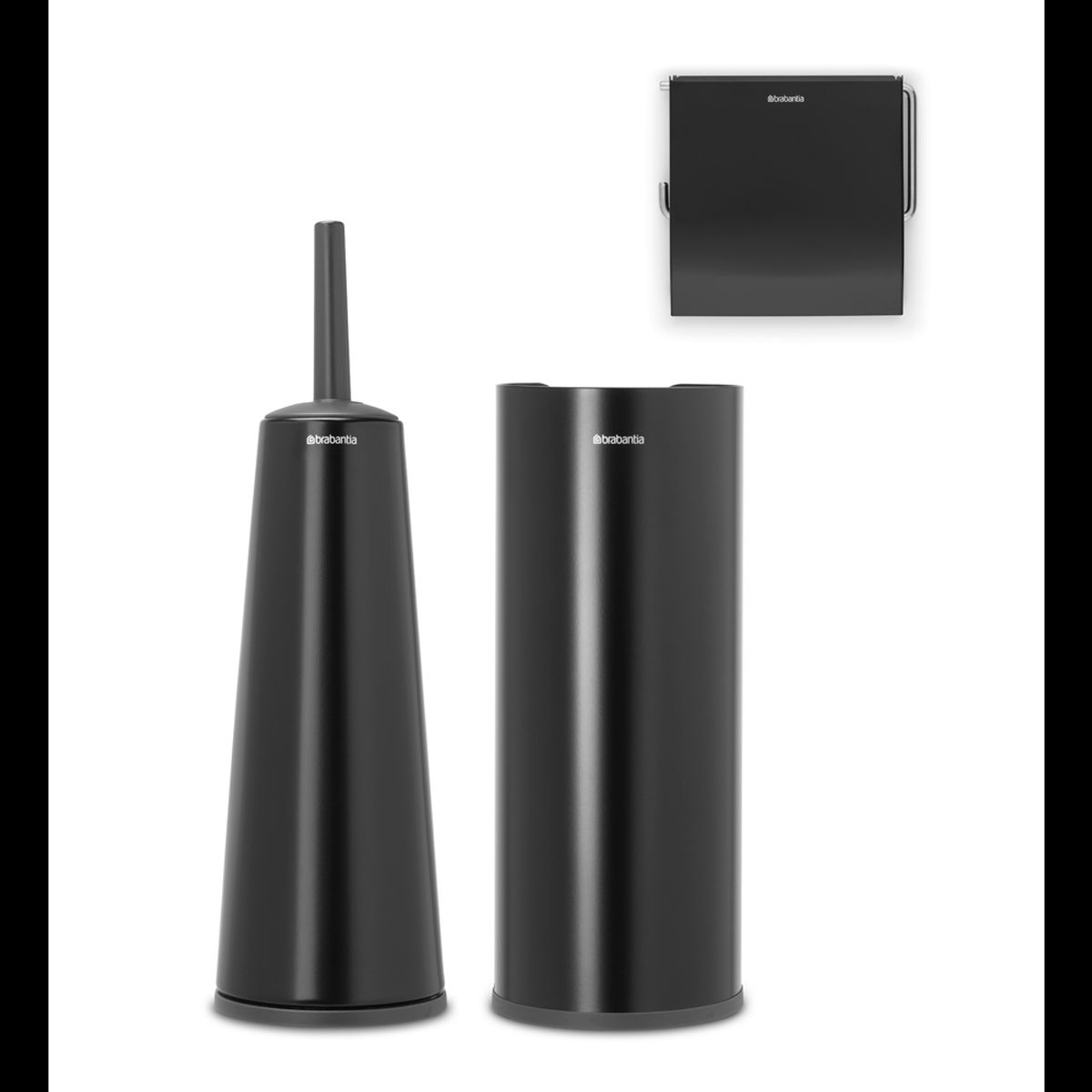 BRABANTIA - Set de 3 accesorios de aseo ReNew Negro BRABANTIA
