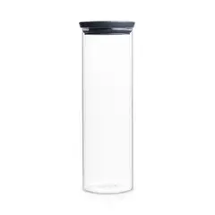 BRABANTIA - Contenedor de vidrio apilable 1,9 Lt Dark Grey - Gris Oscuro