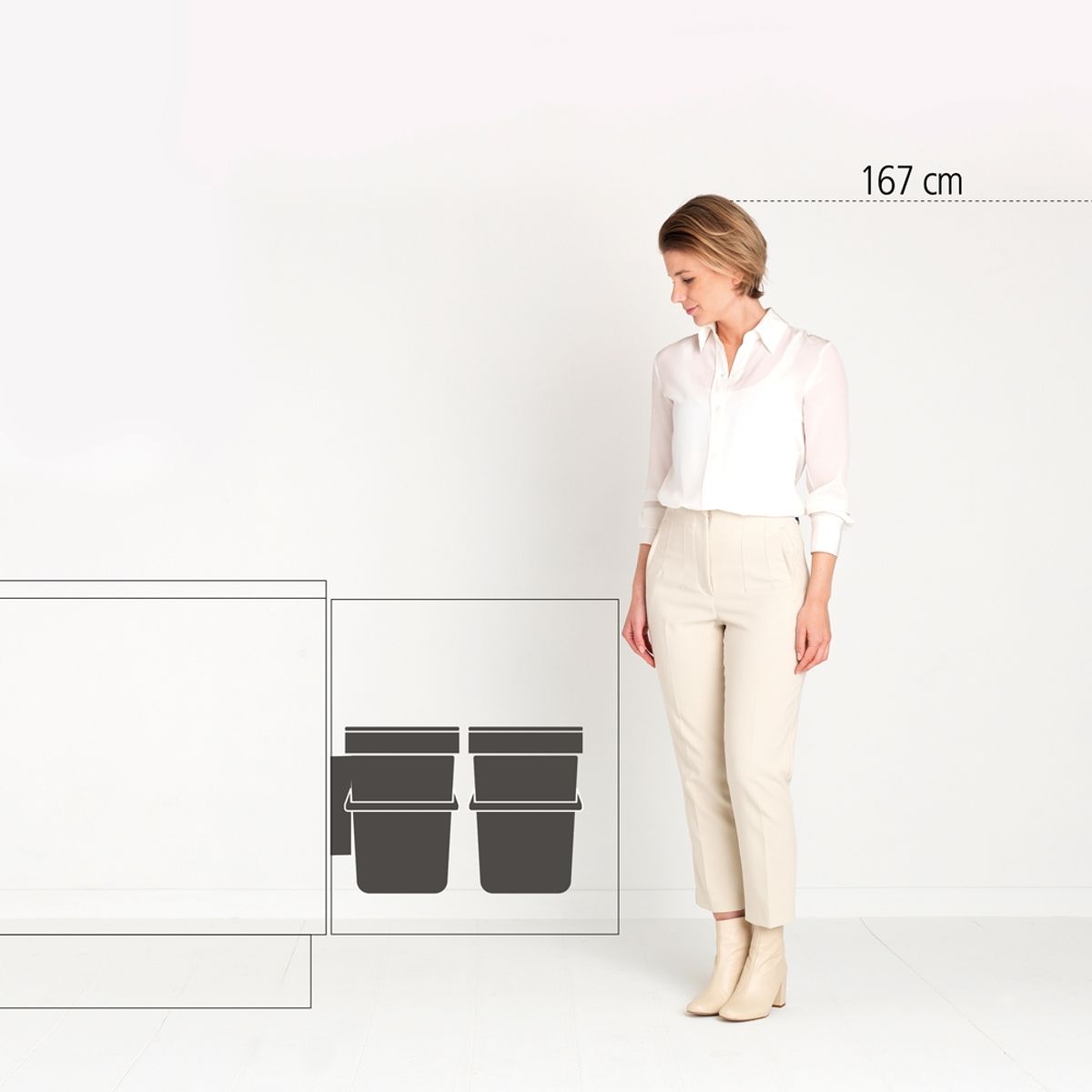 BRABANTIA - Basurero Sort & Go 2 x 12 litros Multi - Multicolor