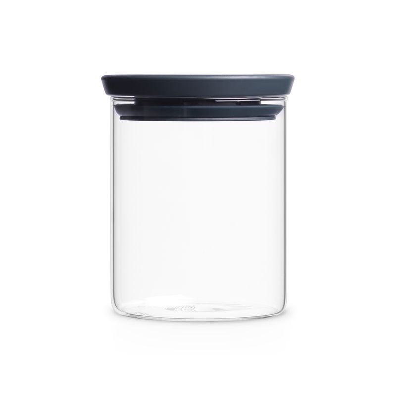 BRABANTIA - Contenedor de vidrio apilable 0,6 Lt Gris BRABANTIA