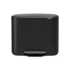 BRABANTIA - Basurero Pedal Bo 11 + 23 Lt Negro