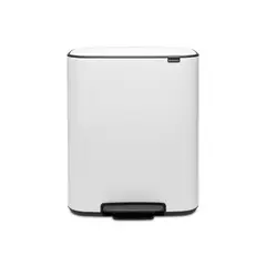 BRABANTIA - Basurero Pedal Bo 2 x 30 Lt Blanco