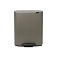 BRABANTIA - Basurero Pedal Bo 60 Lt Gris Oscuro