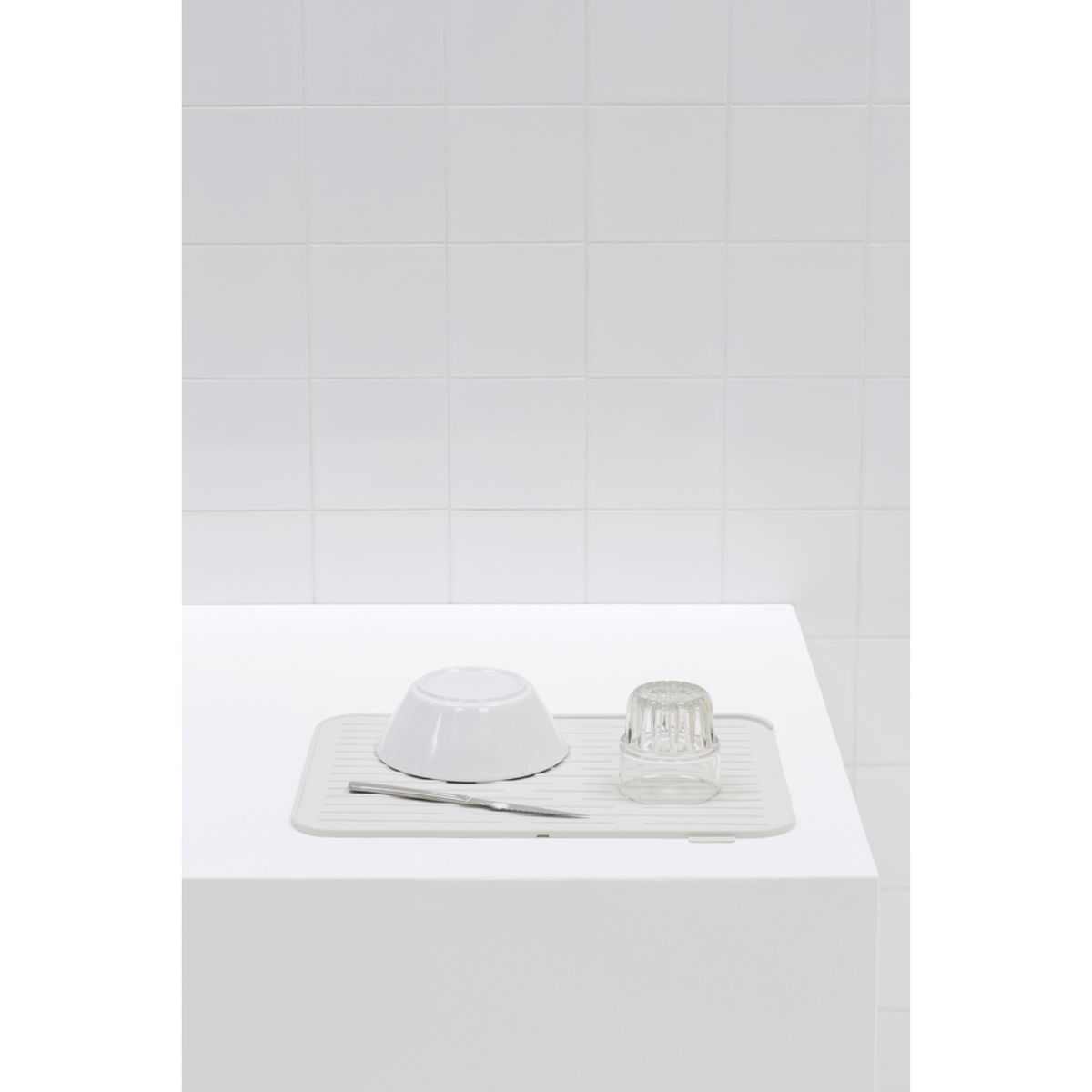 BRABANTIA - Bandeja secaplatos de silicona SinkSide Blanco BRABANTIA