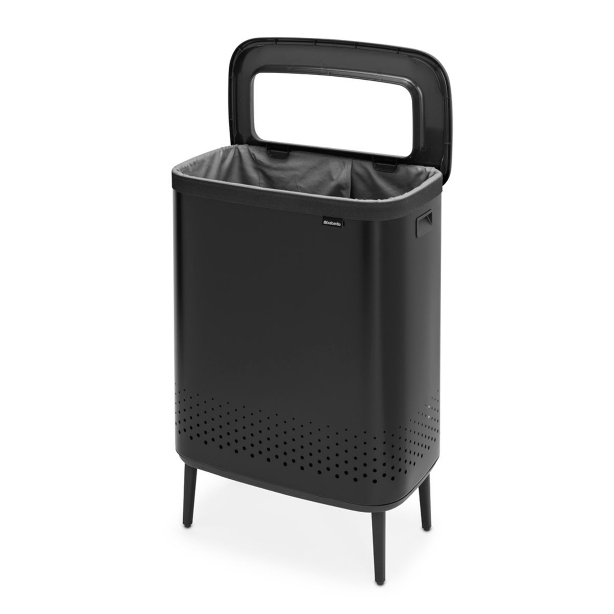 BRABANTIA - Contenedor para ropa Bo Hi 2 x 45 Lt Negro BRABANTIA
