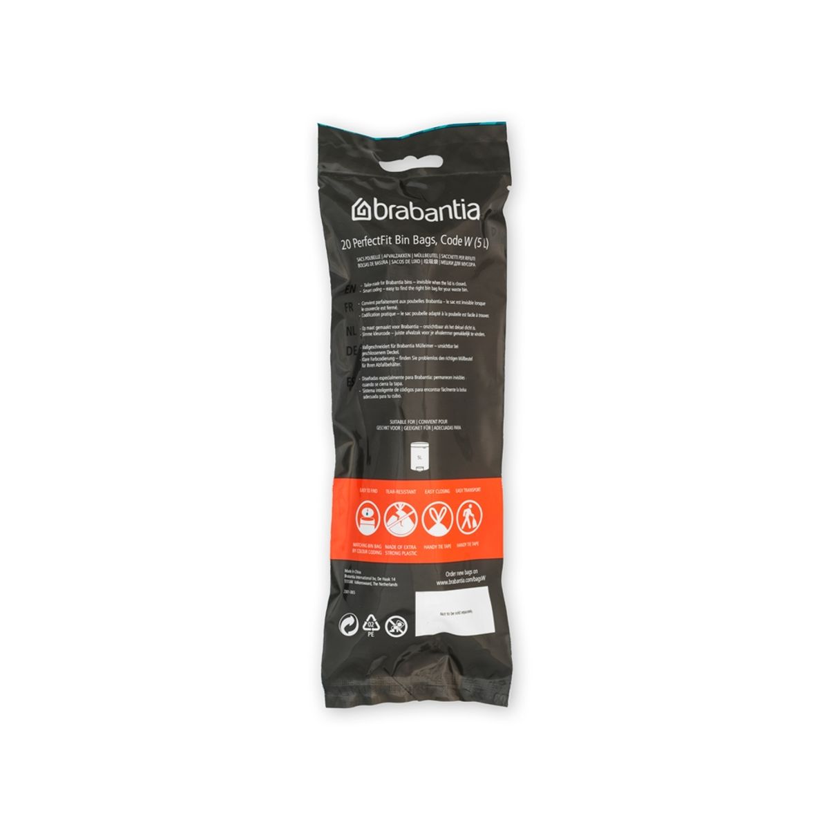BRABANTIA - Bolsas de basura PerfectFit W 5 Lt BRABANTIA