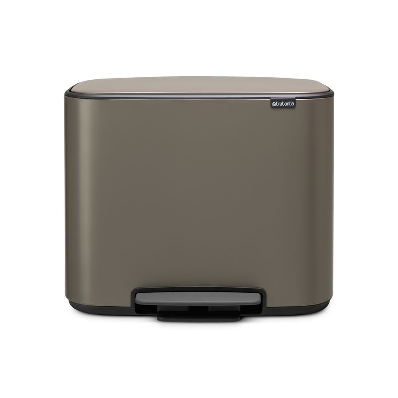 BRABANTIA - Basurero Pedal Bo 11 + 23 Lt Gris Oscuro BRABANTIA
