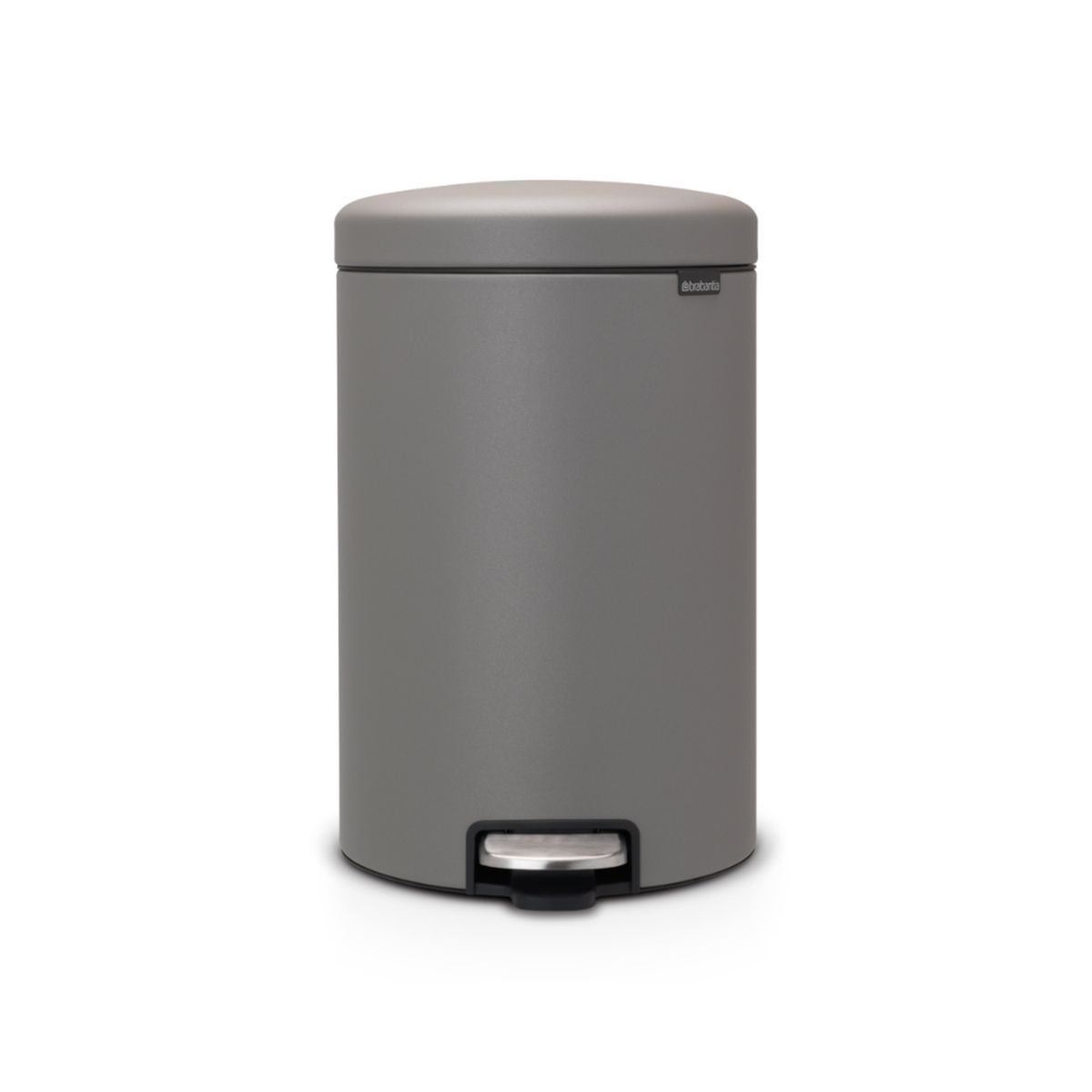BRABANTIA - Basurero Pedal NewIcon 20 Lt Mineral Concrete Grey BRABANTIA