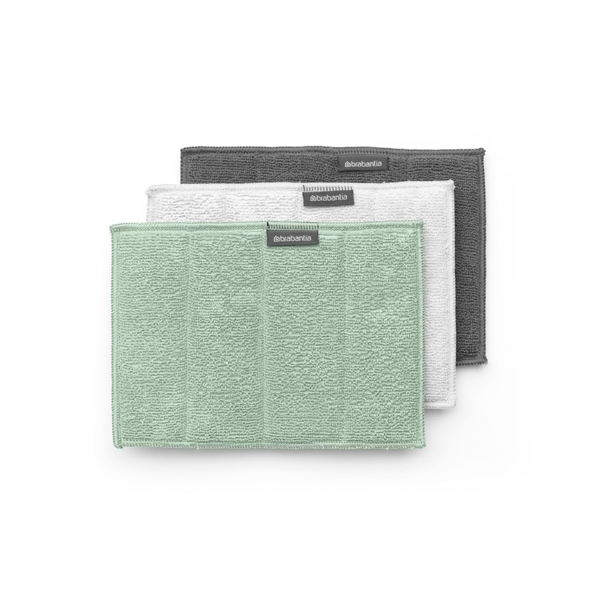BRABANTIA - Set de 4 paños de microfibra para limpieza Verde BRABANTIA