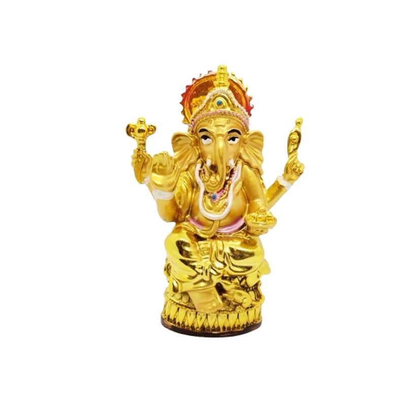 GENERICO - Ganesh Dorado Poliresina Figura